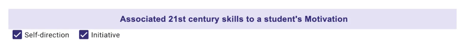 21ct century skills configuration UI
