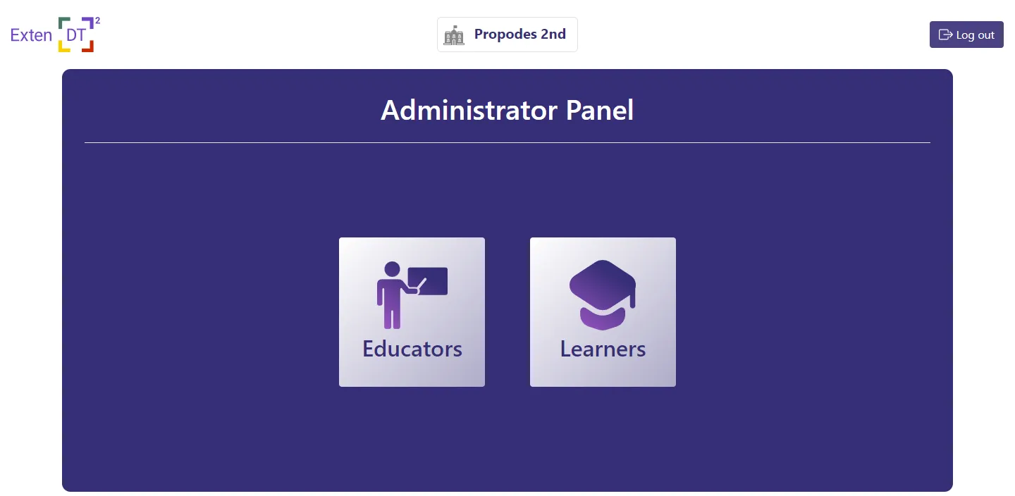 Administration Panel page