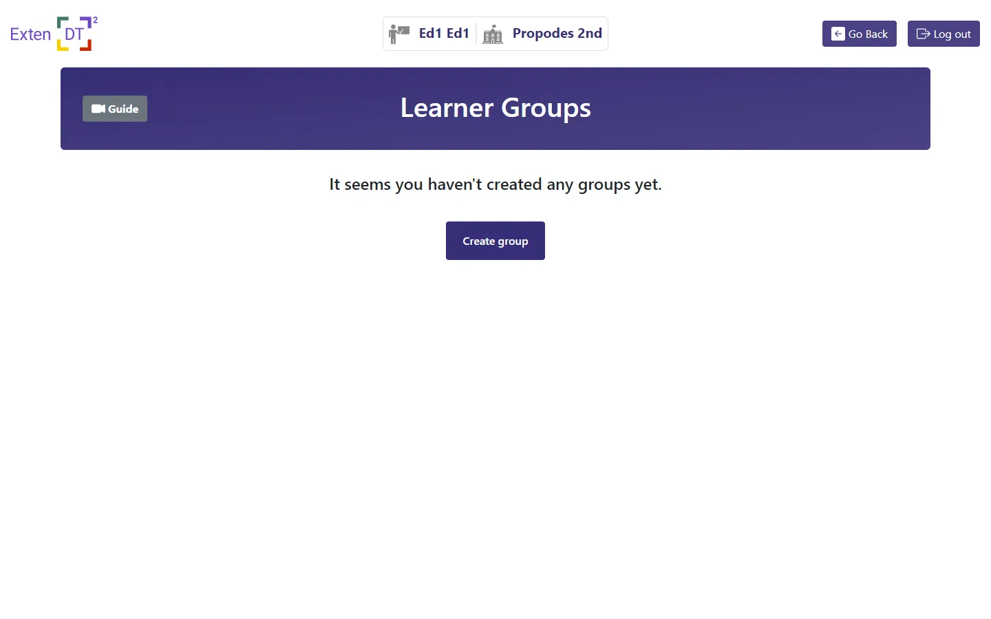 Learner Groups Page