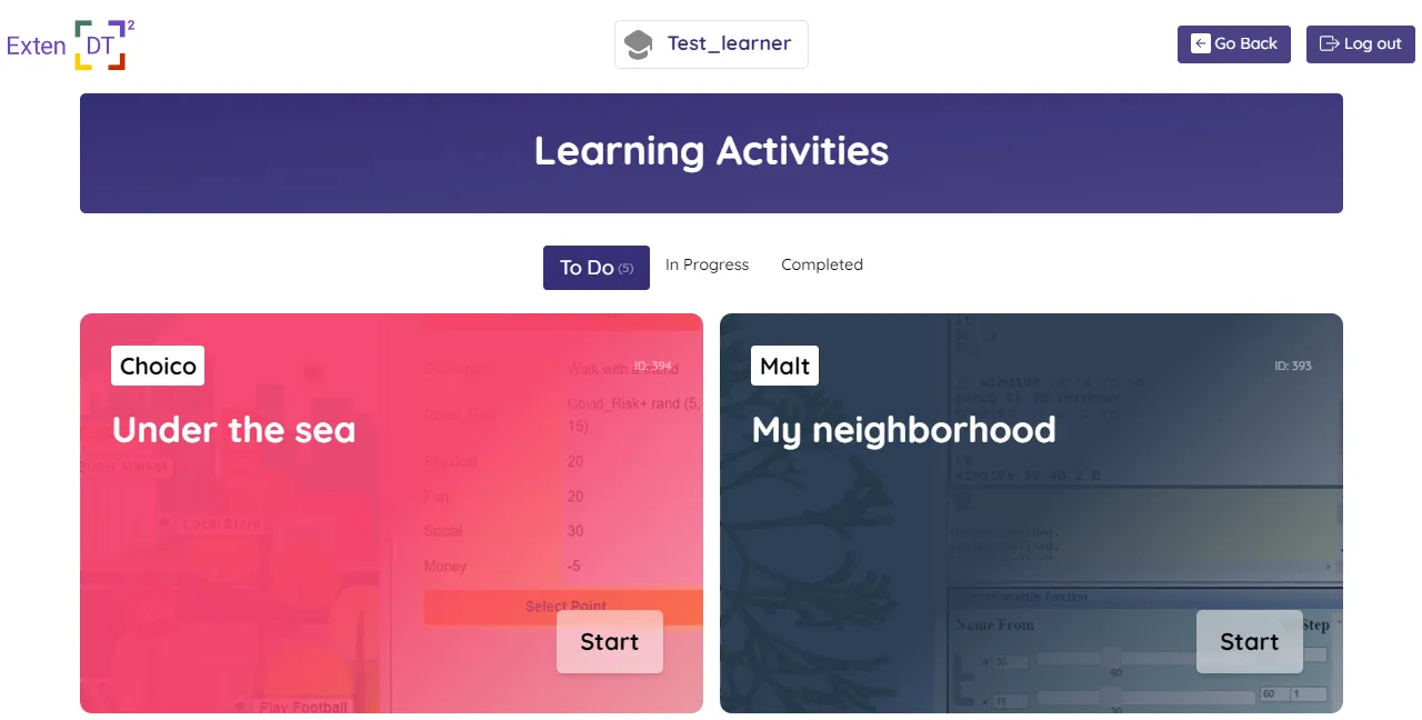 To Do activities tab