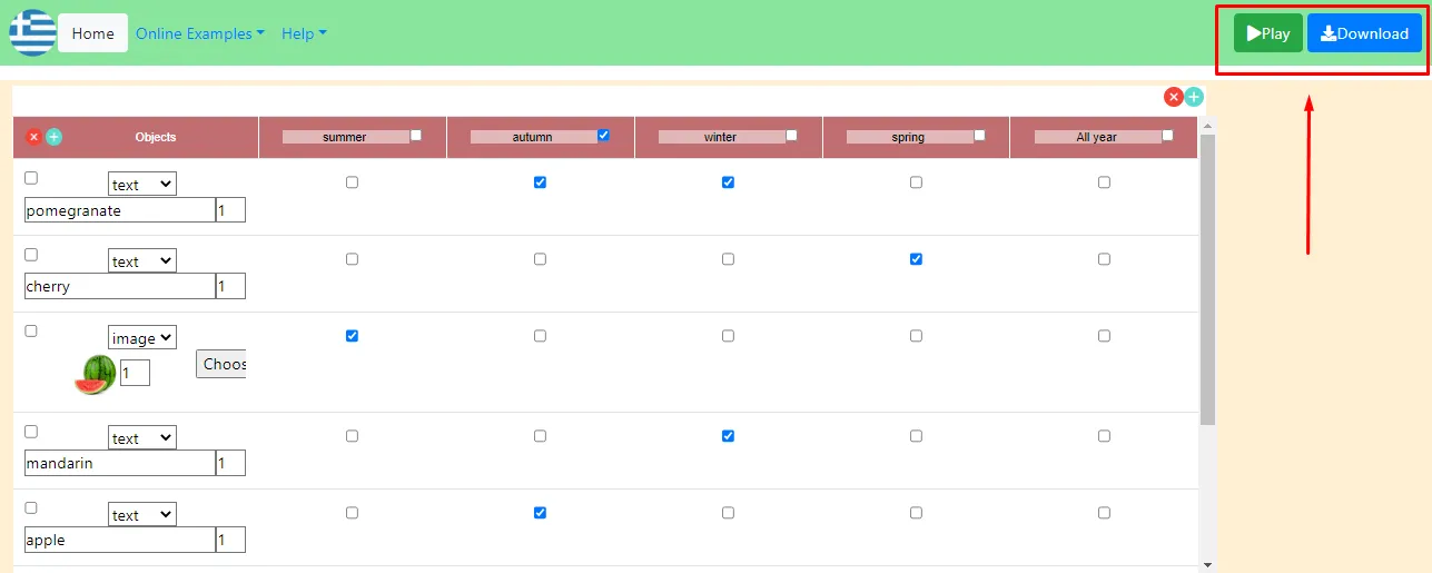 Play or download a game after editing it