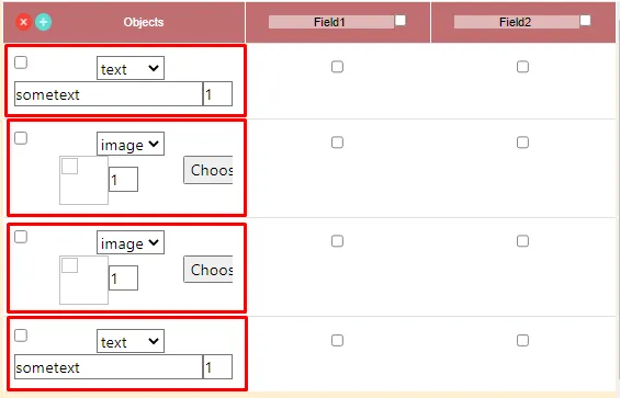The objects while designing a game